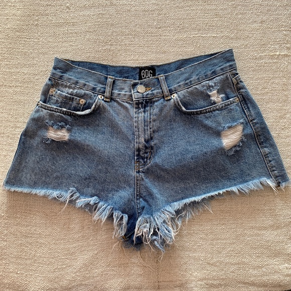 BDG Pants - UO BDG Hi-Rise Cutoff Distressed Denim Shorts - 29